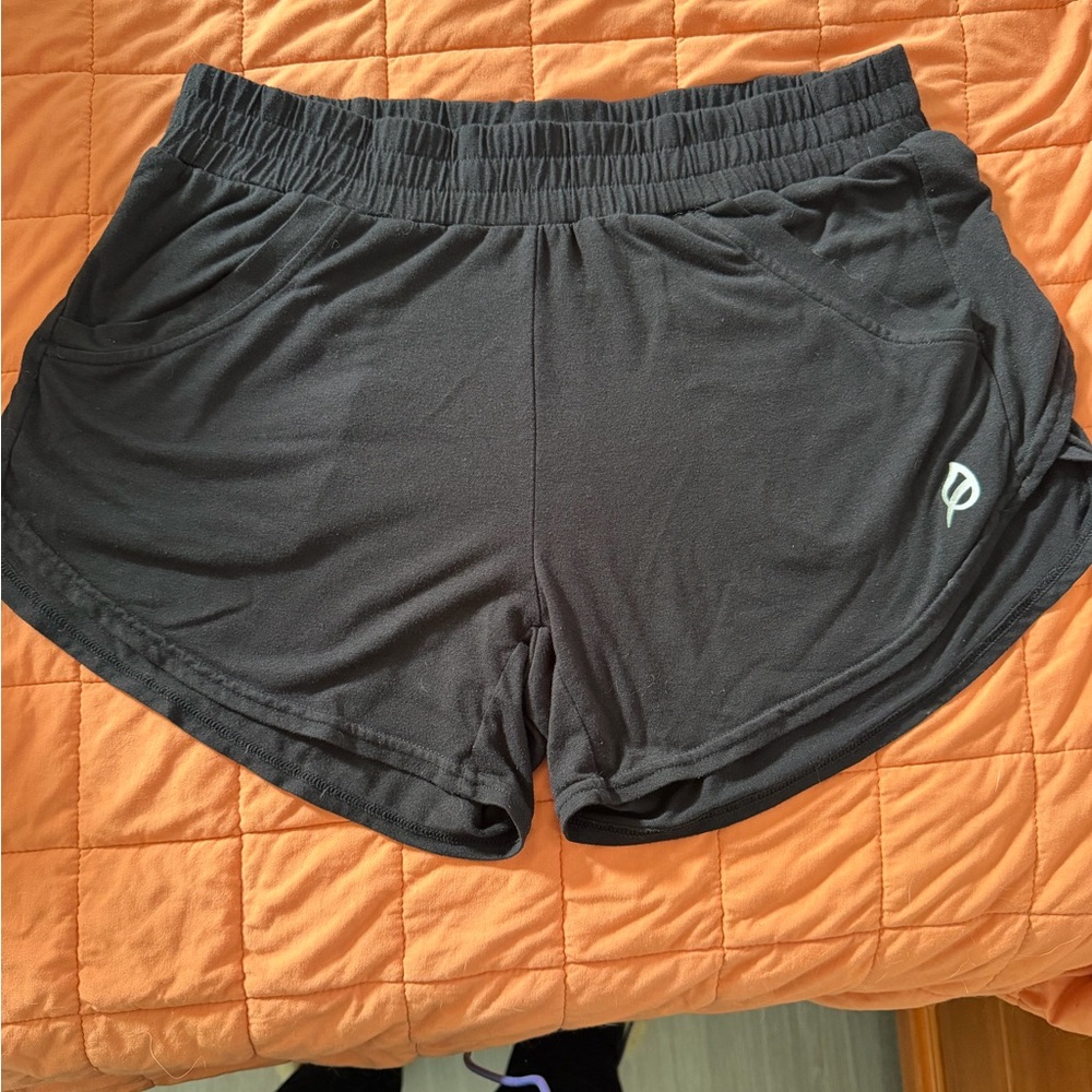 P’Tula Maribel Lounge Shorts Size Small GUC Black